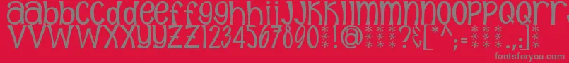 SunshinePoppy Font – Gray Fonts on Red Background