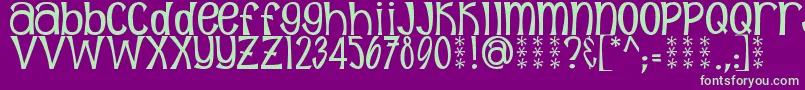 SunshinePoppy Font – Green Fonts on Purple Background