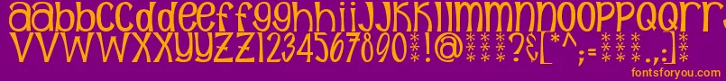 SunshinePoppy Font – Orange Fonts on Purple Background