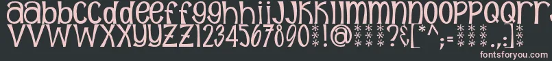 SunshinePoppy Font – Pink Fonts on Black Background