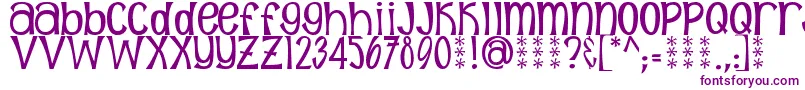 SunshinePoppy Font – Purple Fonts on White Background