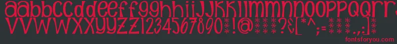 SunshinePoppy Font – Red Fonts on Black Background