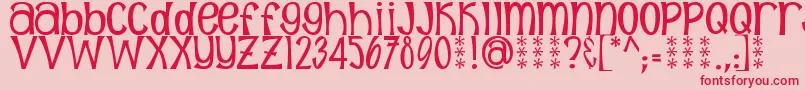 SunshinePoppy Font – Red Fonts on Pink Background