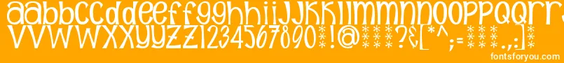 SunshinePoppy Font – White Fonts on Orange Background