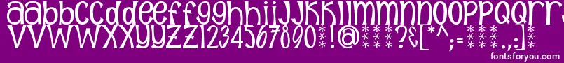 SunshinePoppy Font – White Fonts on Purple Background