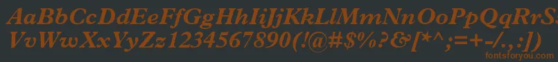 MplantinBolditalic Font – Brown Fonts on Black Background