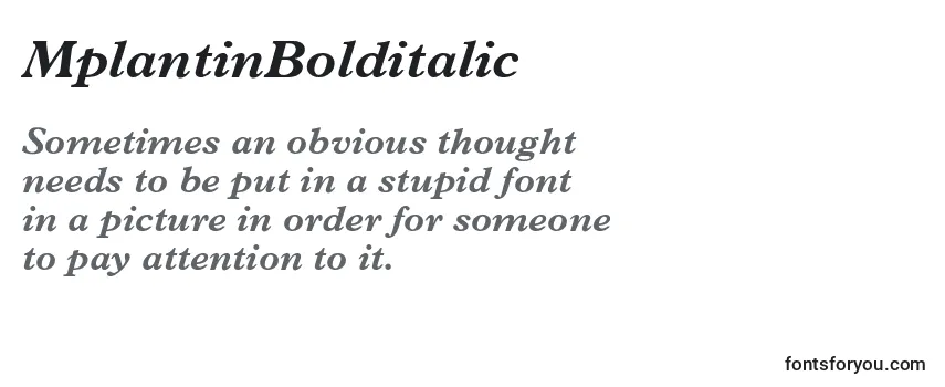 MplantinBolditalic-fontti