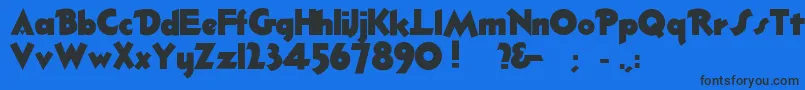Шрифт Thickdeco – чёрные шрифты на синем фоне