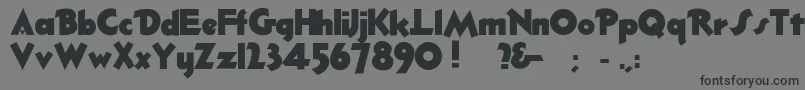 フォントThickdeco – 黒い文字の灰色の背景