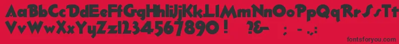 Thickdeco Font – Black Fonts on Red Background