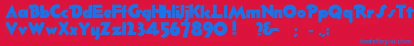 Thickdeco Font – Blue Fonts on Red Background