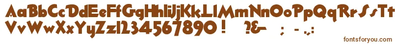 Шрифт Thickdeco – коричневые шрифты на белом фоне
