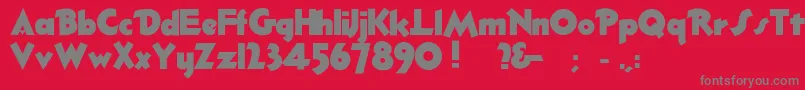 Thickdeco Font – Gray Fonts on Red Background