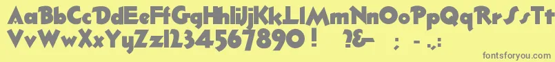 Fonte Thickdeco – fontes cinzas em um fundo amarelo