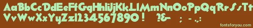 Thickdeco Font – Green Fonts on Brown Background