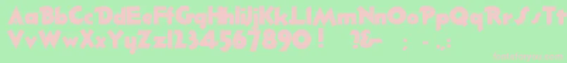 Thickdeco Font – Pink Fonts on Green Background