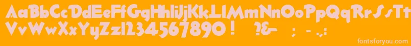 Thickdeco Font – Pink Fonts on Orange Background