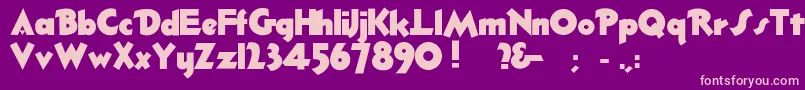 Thickdeco Font – Pink Fonts on Purple Background
