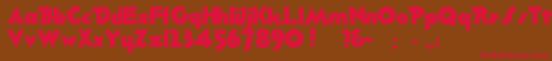 Thickdeco Font – Red Fonts on Brown Background