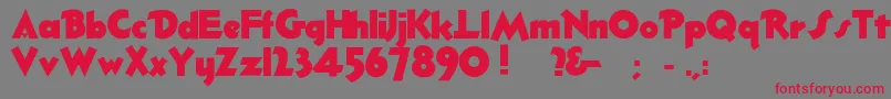 Thickdeco Font – Red Fonts on Gray Background