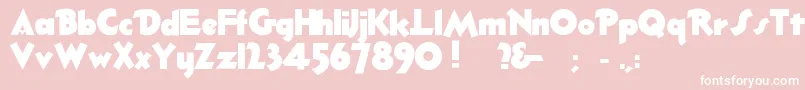 Thickdeco Font – White Fonts on Pink Background