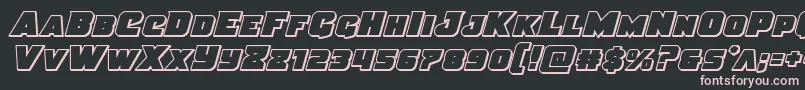 Justiceout Font – Pink Fonts on Black Background
