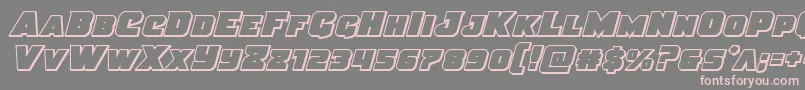 Justiceout Font – Pink Fonts on Gray Background