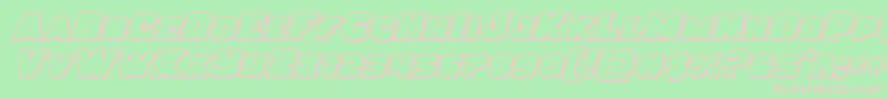 Justiceout Font – Pink Fonts on Green Background