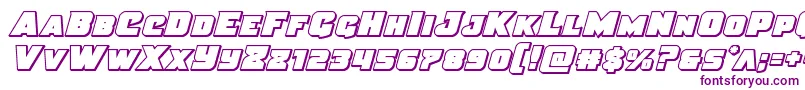 Шрифт Justiceout – фиолетовые шрифты на белом фоне