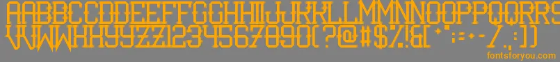 IShotTheSerif Font – Orange Fonts on Gray Background