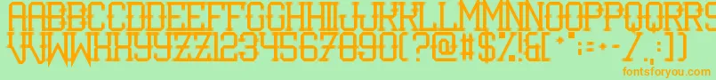 IShotTheSerif Font – Orange Fonts on Green Background