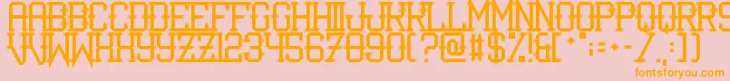IShotTheSerif Font – Orange Fonts on Pink Background