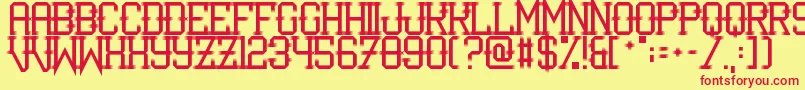 IShotTheSerif Font – Red Fonts on Yellow Background