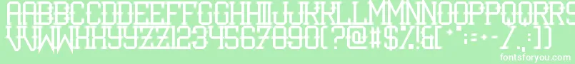 フォントIShotTheSerif – 緑の背景に白い文字