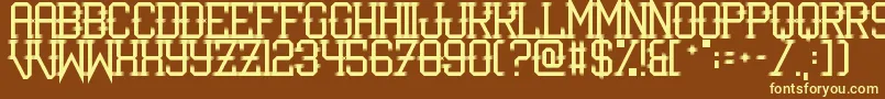 fuente IShotTheSerif – Fuentes Amarillas Sobre Fondo Marrón