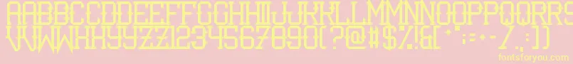 IShotTheSerif Font – Yellow Fonts on Pink Background