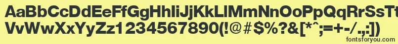 Шрифт OlnovaExtrabold – чёрные шрифты на жёлтом фоне