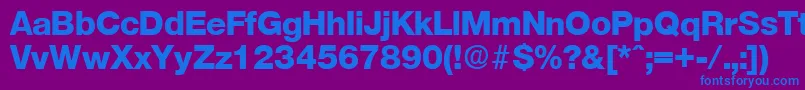 OlnovaExtrabold Font – Blue Fonts on Purple Background