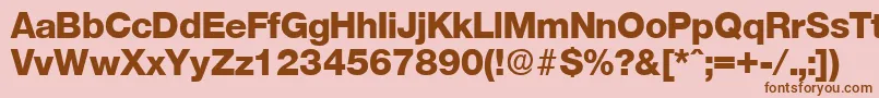 Шрифт OlnovaExtrabold – коричневые шрифты на розовом фоне