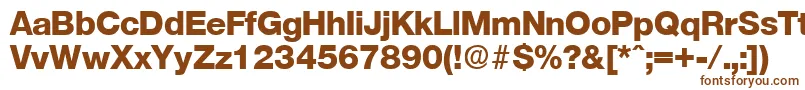 OlnovaExtrabold-fontti – ruskeat fontit valkoisella taustalla