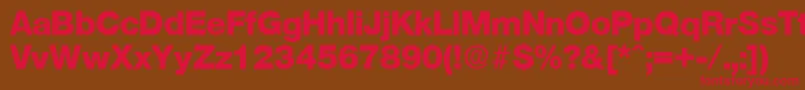 OlnovaExtrabold Font – Red Fonts on Brown Background