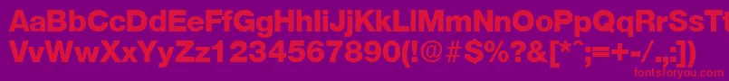 フォントOlnovaExtrabold – 紫の背景に赤い文字