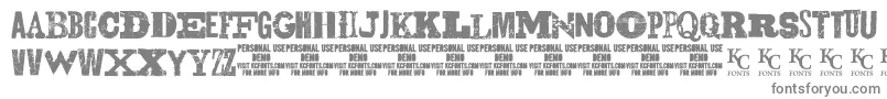 Шрифт GunslingerdemoKcfonts – серые шрифты на белом фоне