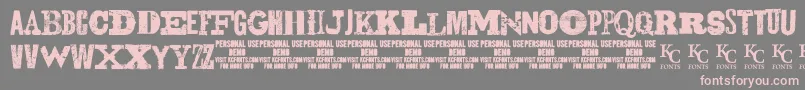 GunslingerdemoKcfonts Font – Pink Fonts on Gray Background