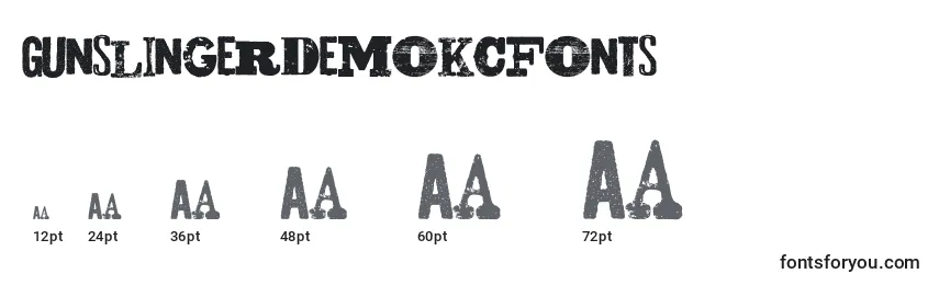 GunslingerdemoKcfonts Font Sizes