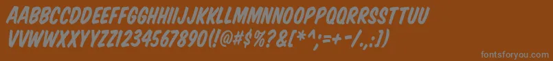 Vtcsupermarketsaleitalic Font – Gray Fonts on Brown Background