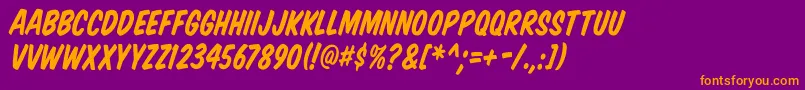 Vtcsupermarketsaleitalic Font – Orange Fonts on Purple Background