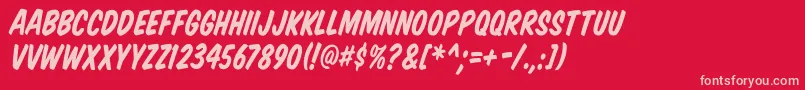 Vtcsupermarketsaleitalic Font – Pink Fonts on Red Background