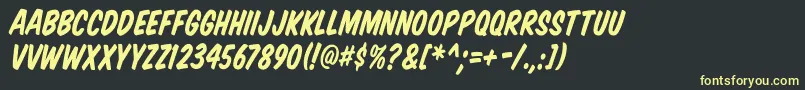 Vtcsupermarketsaleitalic Font – Yellow Fonts on Black Background