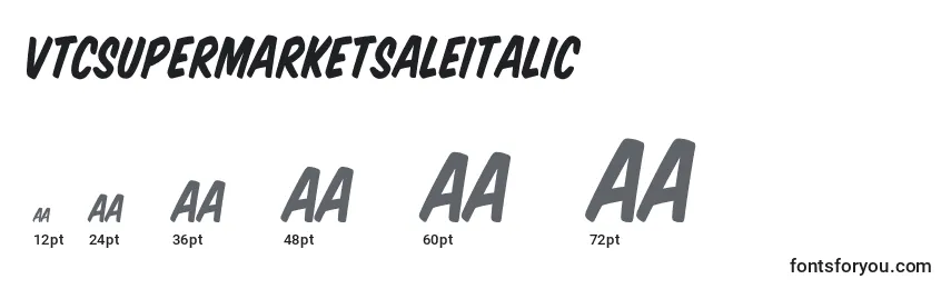 Размеры шрифта Vtcsupermarketsaleitalic